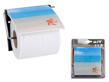 Suport pentru hârtie WC cu capac MSV Paradis 