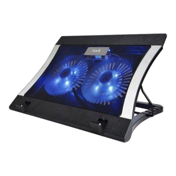 купить Notebook Cooling Pad Havit HV-F2051, 17", 2x 120mm Blue LED fans, Angle Adjustable в Кишинёве 