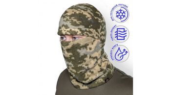 Balaclava flis LeRoy pixel, dens 340 g/m 