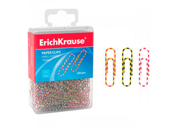 Set clame ErichKrause 200buc, 28mm Zebra, colorate 