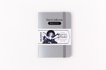 Скетчбук Малевичъ для графики и маркеров Bristol Glamour, серебро, 180 гм, 10х14 см, 20л 