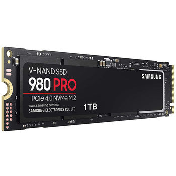 1TB SSD PCIe 4.0 x4 NVMe 1.3c M.2 Type 2280 Samsung 980 PRO MZ-V8P1T0BW, Read 7000MB/s, Write 6800MB/s (solid state drive intern SSD/внутрений высокоскоростной накопитель SSD)