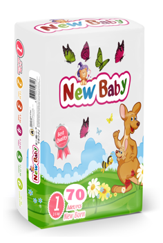 New Baby Jumbo, №1 для новорожденных, (2-5 кг), 70 шт. 