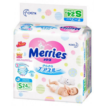 cumpără Merries Scutece Size S (Small) 4-8kg N24 în Chișinău 