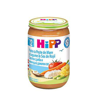 купить Hipp пюре лапша с рыбой и овощами в томатном соусе, 12+ мес, 220 г в Кишинёве 
