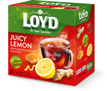 LOYD Warmig Tea Juicy Lemon with Ginger & Honey, 20 пак 