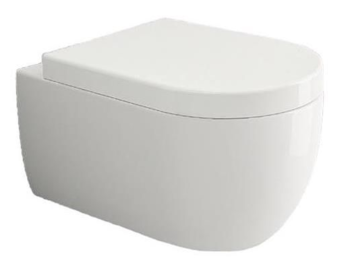 Vas veceu suspendat V Tondo WC Compact MATT 49cm cu capac soft close 