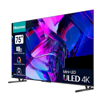 75" LED SMART TV Hisense 75U7KQ, Mini LED 3840x2160, VIDAA OS, Gray 