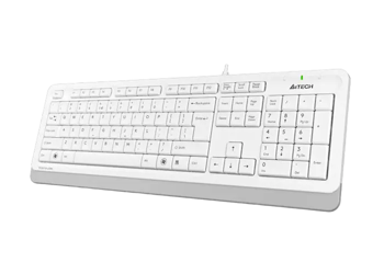 Клавиатура A4Tech FK10, проводная, белый/серый 