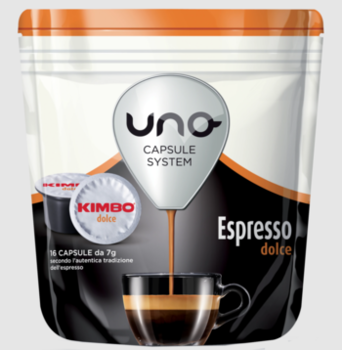 Cafea capsule Kimbo Uno Dolce, 16 buc. 