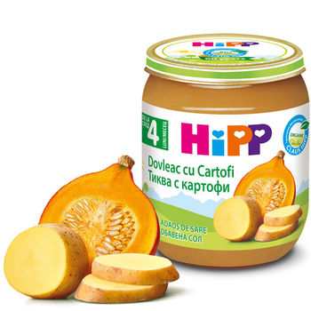 Piure de dovleac cu cartofi Hipp (4+ luni), 125g 