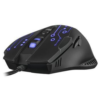 Gaming Mouse SVEN RX-G715, Optical 800-2400 dpi, 7 buttons, Silent, Soft Touch,Backlight, Black, USB 