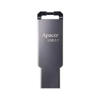 32GB USB3.1 Flash Drive Apacer "AH360", Black Nickel, Slim Metallic, Capless (AP32GAH360A-1) 