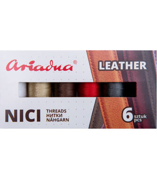 Набор швейных ниток ARIADNA Leather 6 цветов 