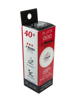 Мячики для настольного тенниса (3 шт.) Nittaku Premium 3*** 550851 white (9263) 