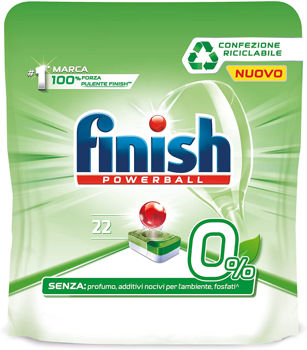 Finish 0% capsule fără fosfați, 22 buc. 