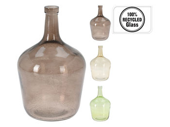 Vaza din sticla "Damigeana" 2l, H25cm, D13cm, 3 culori 