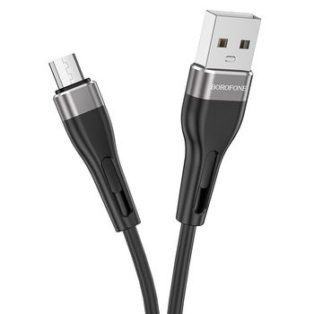 Кабель Borofone BX46 Rush Silicone Micro USB (1м) [Black] 
