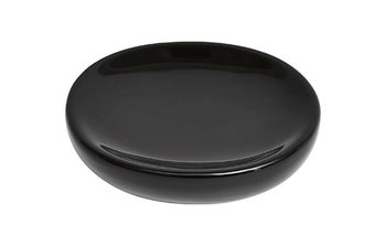 Săpunieră ovală Tendance Dolomite 12.5X9.5cm neagră, ceramică 