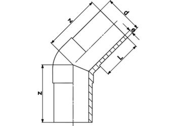 купить Угол 45° D. 50 PE100 SDR11 PEHD/PN16  +GF+ в Кишинёве 