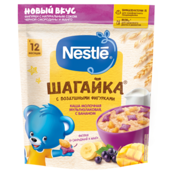 cumpără Terci Nestle din cereale cu lapte, banane și figurine de mango și coacăză neagră (12+ luni) în Chișinău 