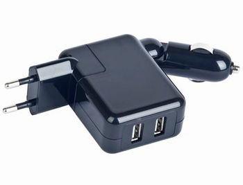 Gembird MP3A-UC-ACCAR2 USB travel charger for tablets, phones, mp3 players, Power output: 5 V/ 2 A (incarcator universal/универсальное зарядное устройство для планшетов и смартфонов)