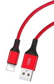 Lightning Cable XO, Braided NB143, 2M, Red 