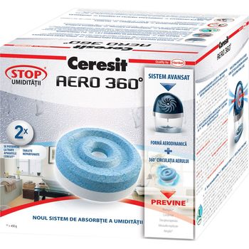 cumpără Tableta absorbanta de umiditate Stop AERO 360°, 2 x 450 g (95394)  CERESIT în Chișinău 