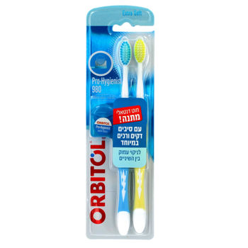 купить Набор зубных щеток Professional 980, 2 штуки + зубная нить Orbitol, 352054 в Кишинёве 