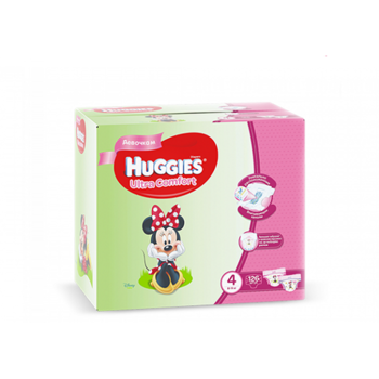 купить Huggies подгузники Ultra Comfort Disney Box 4 для девочек, 8-14кг 126шт в Кишинёве 