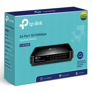 24-port 10/100Mbps Switch  TP-LINK "TL-SF1024M", plastic case 