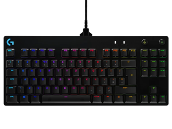 Gaming Keyboard Logitech G PRO, TKL, Mechanical, GX Blue Clicky, RGB , US Layout, Black, USB 