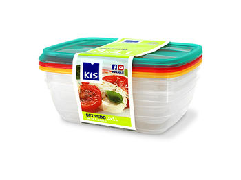 Set containere alimentare Vedo 3cutii 1l, 19.5X14X6cm 