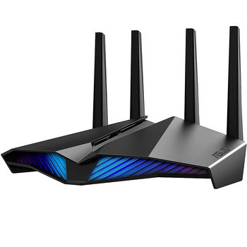 ASUS RT-AX82U AX5400 Dual Band WiFi 6 Gaming Router, WiFi 6 802.11ax Mesh System, AX5400 574 Mbps+4804 Mbps, dual-band 2.4GHz/5GHz-2 for up to super-fast 5.4Gbps, WAN:1xRJ45 LAN: 4xRJ45 10/100/1000, ASUS Aura RGB, PS5 Compatible, USB 3.2