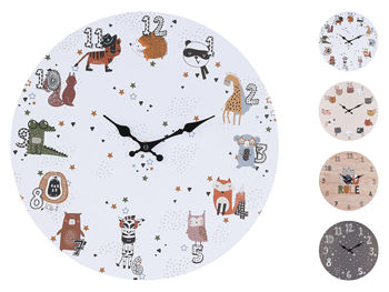 Ceas de perete pentru copii "Animale" D30cm 