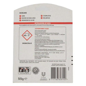 LysoForm Power 5 Limone odorizant, dezinfectant, anticalcar pentru WC, 2 bucăți 