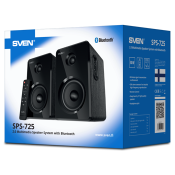 Speakers SVEN "SPS-725" Bluetooth, Remote, Black, 50w 