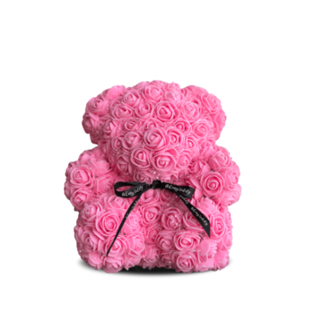 Ursul de trandafiri roz 25 cm 