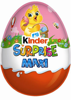 Ou din ciocolată cu surpriză Kinder Maxi Surprise Easter, pentru fete, 100 g 