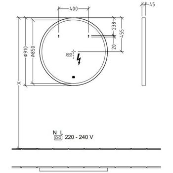 Subway 3.0 Зеркало с подсветкой, 910 x 910 x 45 mm 