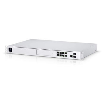 Router de securitate Ubiquiti UniFi Dream Machine Pro UDM-Pro-EU, Enterprise Security Gateway and Network Appliance with 10G SFP+,  Built-in Switch 8 Gigabit RJ45 ports, Dual WAN Ports, 10G SFP+, 3.5" HDD Bay for NVR, Quad-Core 1.7GHz, 4GB RAM, 16GB Flash, IDS/IPS Throughput 3.5 Gbps