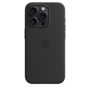 iPhone 15 Pro Silicone Case with MagSafe - Black 