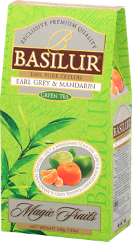 Ceai verde Basilur Magic Fruits, Earl Grey & Mandarin, 100 g 