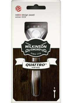 Aparat de ras pentru bărbaţi Wilkinson Sword Quattro Titanium Vintage Edition, 1 lamă 