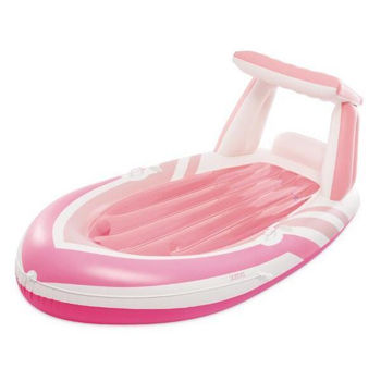Plută-saltea gonflabilă Intex 57804 Plută gonflabilă Pink Paradise Boat Float, 257 x 135 cm, până la 100 kg, 8+