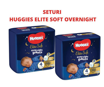 купить Ночные трусики Huggies Elite Soft 4 (9-14 кг), 19 шт в Кишинёве 