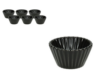 Набор форм для выпечки мини Tognana Mignon D4.7X3cm, 6шт, черные 