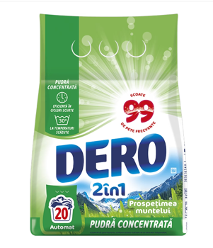 cumpără Detergent Dero Automat  2in1 Prospetimea Muntelui 1.5 kg (20 spalari) în Chișinău 