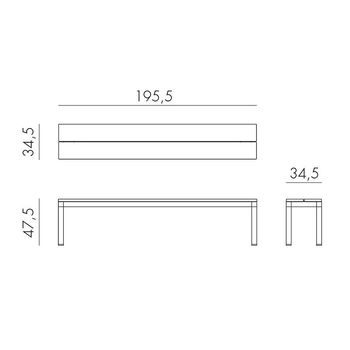 Banca Nardi RIO BENCH ALU vern. antracite vern. antracite 49052.02.000 (Banca din aluminiu)