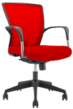 купить Офисный стул с красной сеткой и красным сиденьем в Кишинёве 